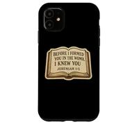Christian Bible Pro-Life Citazione Geremia 1:5 Pro Life Verse Custodia per iPhone 11