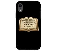 Christian Bible Pro-Life Citazione Geremia 1:5 Pro Life Verse Custodia per iPhone XR