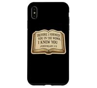Christian Bible Pro-Life Citazione Geremia 1:5 Pro Life Verse Custodia per iPhone XS Max