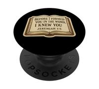 Christian Bible Pro-Life Citazione Geremia 1:5 Pro Life Verse PopSockets PopGrip Adesivo