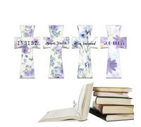 Christian Bookmarks, Bible Book Marks, Magnetic Flower 4 pezzi con 2,36 x 1,18 pollici, Reading Accessories for Christmas Birthday, School Office Church Students Women Teachers Book Lovers