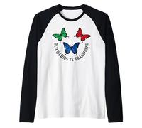 Christian Butterfly Faith Lascia Che Dio Si trasformi Maglia con Maniche Raglan