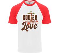 Christian Colore Intenso IN Love Cristianesimo Gesù DA UOMO S/S Baseball T-Shirt