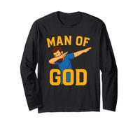 Christian Dad Dab Man of God Father’s Day Funny Men Maglia a Manica