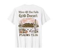 Christian Desert Cactus Quando Tutto Il Resto fallisce Dio No Maglietta