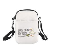 Christian Duck Crossbody Bag Christian Faith Gifts Sorry I'm Late Timing Not Mine Bibbia Verse Regali Ecclesiaste 3 1 Regalo