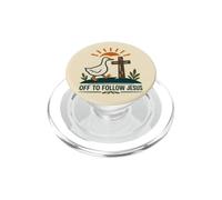 Christian Duck Off per seguire Gesù Faith Cross PopSockets PopGrip per MagSafe