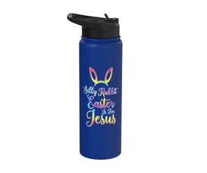 Christian Easter Silly Rabbit Easter is for Jesus Stainless Steel Insulated Water Bottle