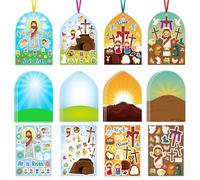 Christian Eastro Aviders - 36 Pezzi Che Vive Set Di Scena, Etichette Artigianali Religiose, Adesivi Di Fede Della Natività | Inspirational Bible Verse Art For Church School Classroom Resurrection Part