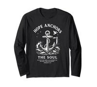 Christian Faith Anchor Hope Ebrei 6:19 Versetto della Bibbia Arte Maglia a Manica