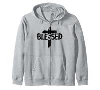 Christian Faith Blessed Cross Jesus Christ For Christians Felpa con Cappuccio