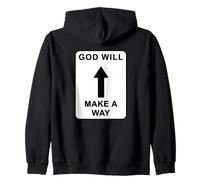 Christian Faith Inspirational Reminder - God Will Make a Way Felpa con Cappuccio