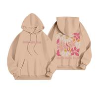 Christian Faith Over Fear Felpe con cappuccio per le donne Moda Gesù Casual Abiti con cappuccio Autunno religioso Maglioni con lettera grafica alla moda Dio Prega il Signore con cappuccio 2025, cachi