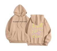 Christian Faith Over Fear Felpe da allenamento da donna Trendy Summer Jesus Casual Felpe con cappuccio Religioso Autunno Università Spiaggia Graphic Felpe Goth I Love Jesus Pray The Lord Y2K, cachi, S