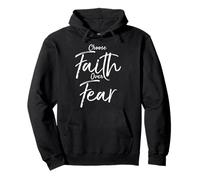 Christian Faith Quote Jesus Gift Cute Choose Faith Over Fear Felpa con Cappuccio