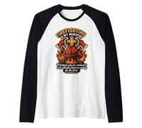 Christian Firefighter Firefighting è Il Mio Ministero Pompiere Maglia con Maniche Raglan