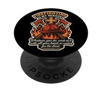 Christian Firefighter Firefighting è il mio ministero pompiere PopSockets PopGrip Adesivo