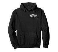 Christian Fish Ichthys Ichthus Lettere greche IXOYE Uomini Donne Felpa con Cappuccio