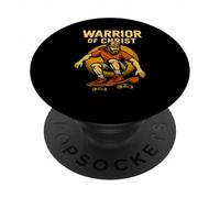 Christian Fitness Guerriero di Cristo Cool Mens Fede Abbigliamento PopSockets PopGrip Adesivo