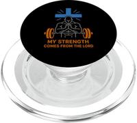 Christian Fitness My Strength From The Lord Bibbia Verse PopSockets PopGrip per MagSafe