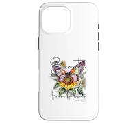 Christian Floral Faith Bellezza dalle ceneri Isaia 61:3 Custodia per iPhone 16 Pro Max