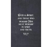 Christian Gifts | God Is Spirit: John 4:24 Scripture Bible Notebook Diary for Men, Women, and Teens, Inspirational Biblical Journal Vintage Cover | ... Pages for Writing Notes, Compact Handy Size