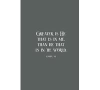Christian Gifts | Greater Is He That Is in Me: 1 John 4:4 Scripture Journal Notebook Diary With 100 Bible Verses for Men, Women and Teens | ... Pages for Writing Notes, Compact Handy Size