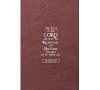 Christian Gifts | The Eyes of the Lord: Psalm 34:15 Brown Scripture Journal With 100 Bible Verses for Men, Women and Teens, Inspirational Biblical ... Pages for Writing Notes, Compact Handy Size