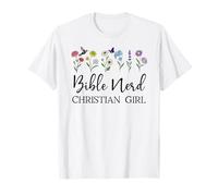 Christian Girls Nerd Bible Study Scripture Pastor God Jesus Maglietta