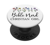 Christian Girls Nerd Bible Study Scripture Pastor God Jesus PopSockets PopGrip Adesivo