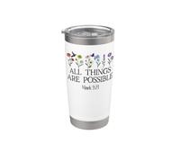 Christian God All Things Are Possible Mark 9:23 Religious Bicchiere termico in acciaio inox doppia parete