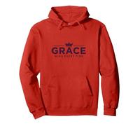Christian Grace Vince Ogni Volta Che la Corona ispiratrice Felpa con Cappuccio, Unisex per Adulti, Rosso, XL