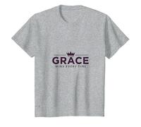 Christian Grace Vince Ogni Volta Che la Corona ispiratrice Maglietta, Bambini, Grigio Melange, 3 Anni