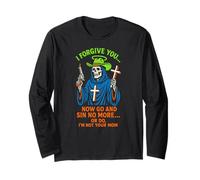 Christian Humor sin No More Or Do Fun Donna Religiosa Maglia a Manica