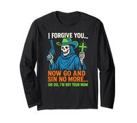 Christian Humor sin No More Or Do Fun Donna Religiosa Maglia a Manica