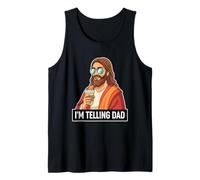 Christian I'm Telling Dad Funny Jesus Coffee Meme Canotta