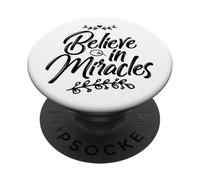 Christian Inspirational Art Pop Socket - Believe In Miracles PopSockets PopGrip Adesivo