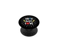 Christian Inspirational Art Pop Socket - Faith Hope Love PopSockets PopGrip Adesivo
