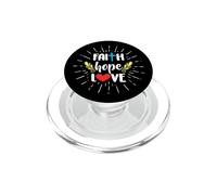Christian Inspirational Art Pop Socket - Faith Hope Love PopSockets PopGrip per MagSafe