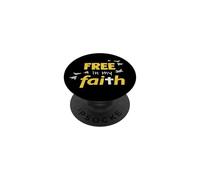 Christian Inspirational Art Pop Socket - Free In My Faith PopSockets PopGrip Adesivo