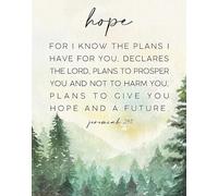 Christian Inspirational Wall Art Poster Jeremiah 29:11 Bible Verse Hope Scripture Home Decor Uplifting Gift For Church Office(Framed,12x18inch(30x45cm))