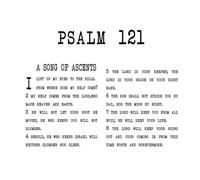 Christian Inspirational Wall Art - Psalm 121 Bible Verse Poster Symbolizing God's Protection for Home & Gift (Unframed,12x18inch(30x45cm))