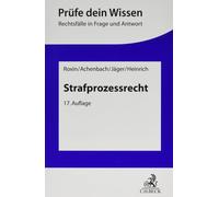 Christian Jäger Hans Achenbach Manfred Hei Strafprozessrecht (P (Tascabile)