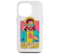 Christian Jesus Believe In The Light Anime Pop Art Bianco Custodia per iPhone 13 Pro