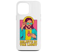 Christian Jesus Believe In The Light Anime Pop Art Bianco Custodia per iPhone 13 Pro Max