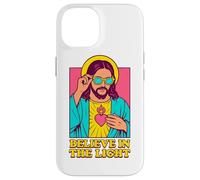 Christian Jesus Believe In The Light Anime Pop Art Bianco Custodia per iPhone 14