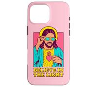 Christian Jesus Believe In The Light Anime Pop Art Rosa Custodia per iPhone 16 Pro Max