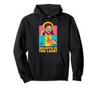 Christian Jesus Crede nella Luce Anime Retro Pop Art Felpa con Cappuccio