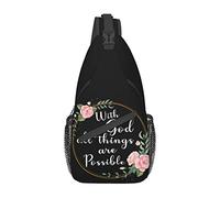 Christian Jesus Cross Sling Zaino da viaggio Trekking Daypack Borsa a tracolla a tracolla per donna uomo