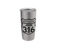 Christian John 3:16 Per Dio così amato il mondo ispirato Bicchiere termico in acciaio inox doppia parete